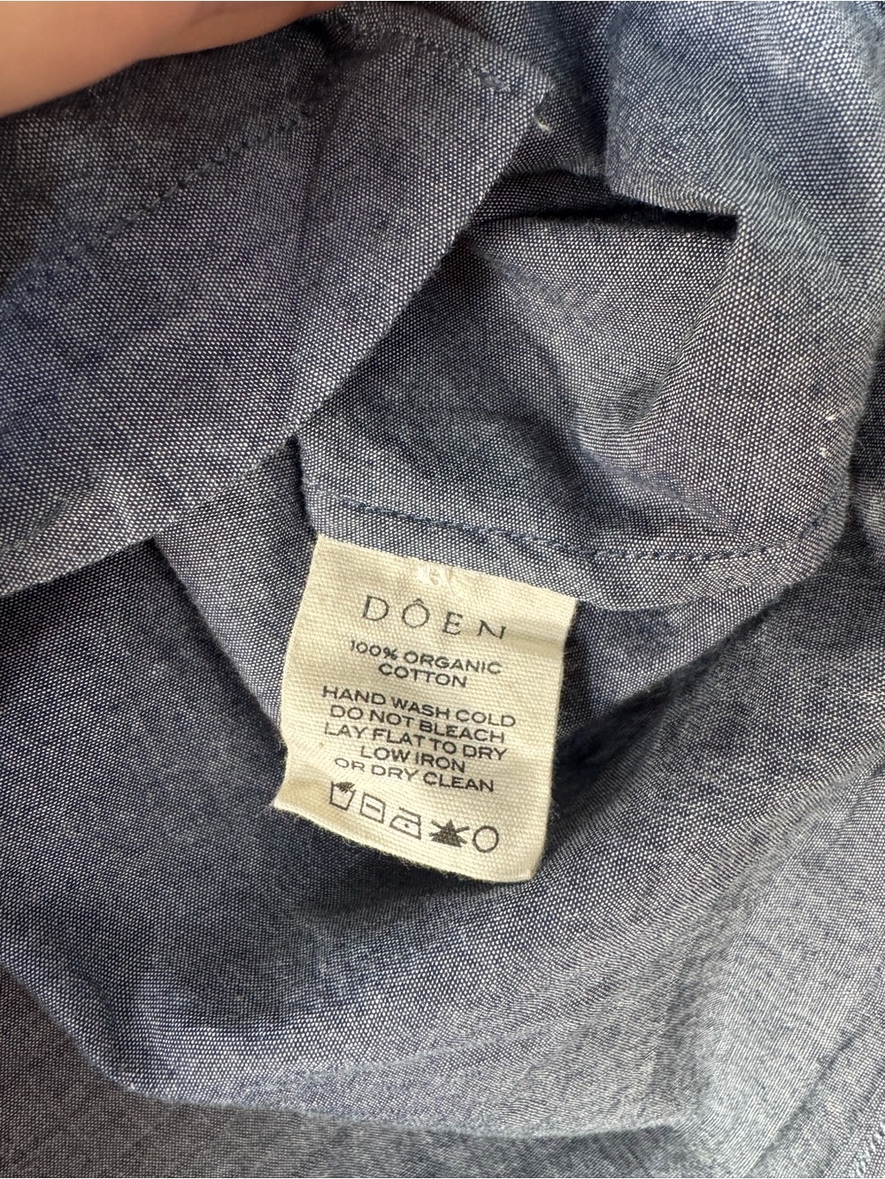 Doen Slate Gray Button-Front Balloon Sleeve Blouse - Picture 7 of 7